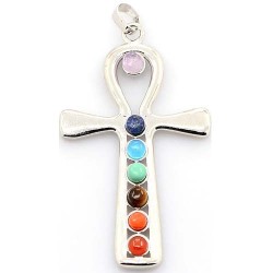 CIONDOLO CROCE DI ANKH 7 CHAKRA