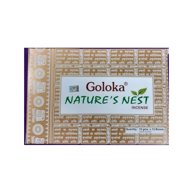 GOLOKA NATURES NEST INCENSO SCATOLA 12 PACK DA 13 PZ.