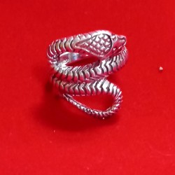 ANELLO CON SERPENTE CON ASOLA IN ARGENTO 925